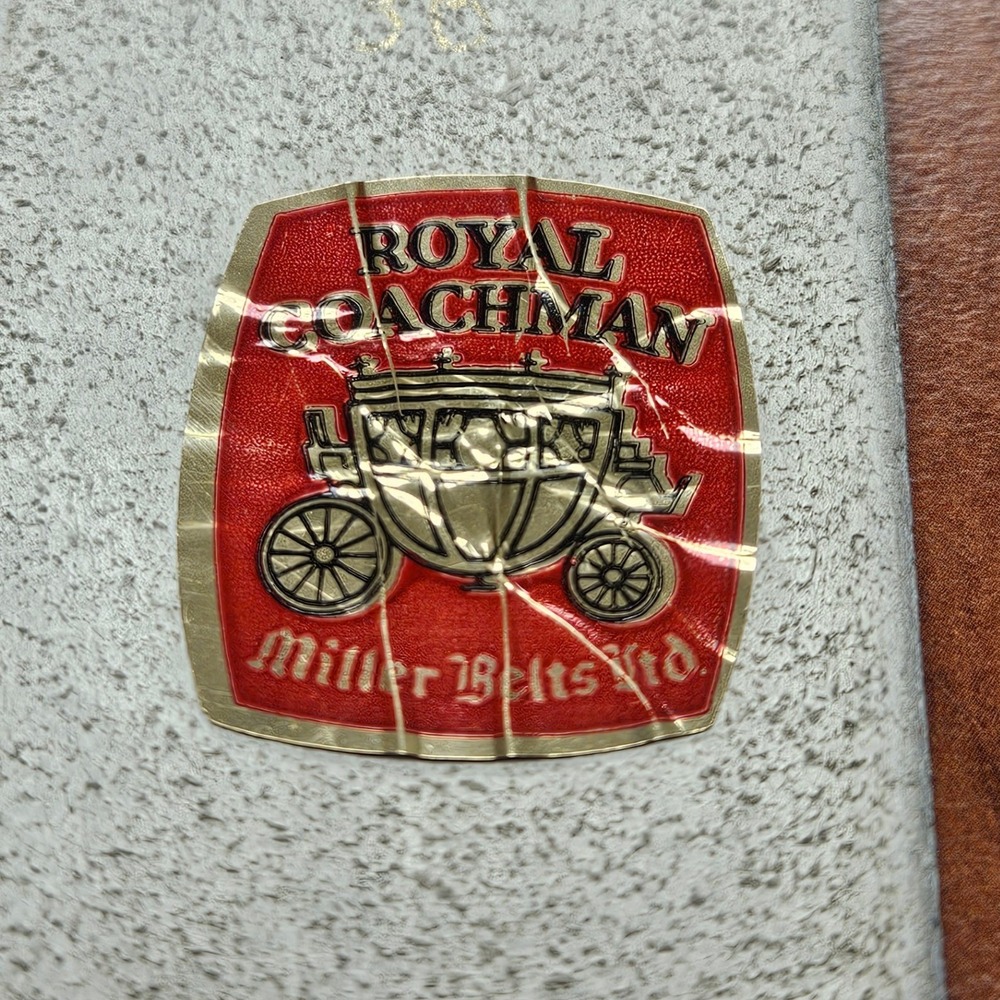 Vtg Oil Tanned Leather Belt Size 36 Buckle Retro 80s/90s Motocore Streetwear - Picture 10 of 11